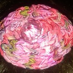 Hand-knit floral headband 1