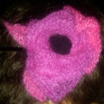 Hand-knit floral headband 3