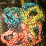 Hand-knit floral headband 5